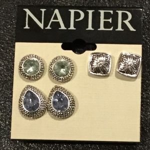 Napier 3 Pair Earring Set